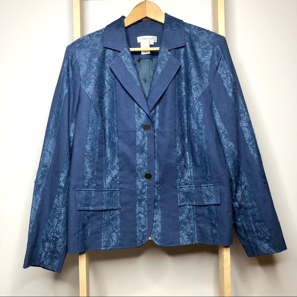 NWOT COLDWATER CREEK LINEN BLEND JACKET w/LACE